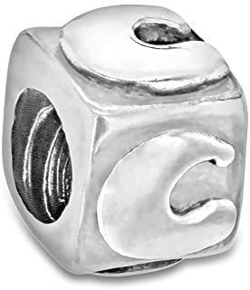 Tuscany Charms Sterling Silver C Cube Bead brak informacji