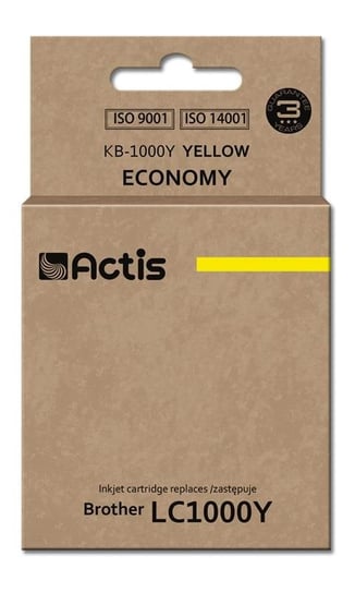 Tusz ACTIS KB-1000Y Standard, żółty, 35 ml, LC1000Y Actis