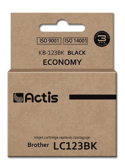 Tusz ACTIS KB-123BK Standard, czarny, 15 ml, LC-123BK/LC-121BK Actis