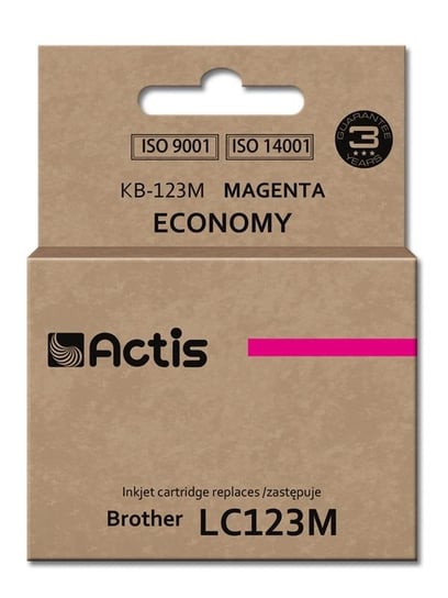 Tusz ACTIS KB-123M Standard, purpurowy, 10 ml, LC-123M/LC-121M Actis