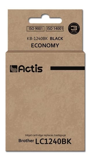 Tusz ACTIS KB-1240Bk Standard, czarny, 16 ml, LC1240Bk/LC1220Bk Actis