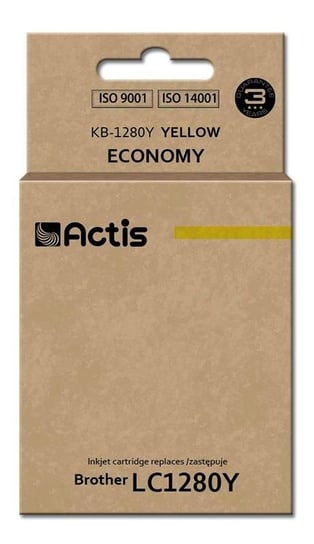 Tusz ACTIS KB-1280Y Standard, żółty, 19 ml, LC-1280Y Actis