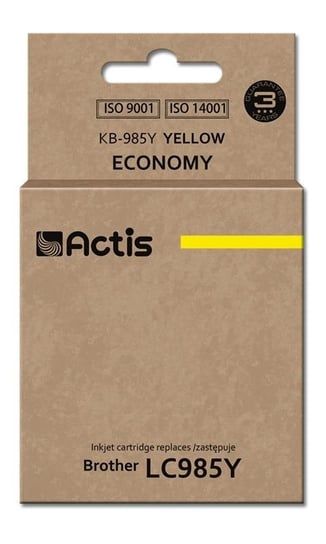 Tusz ACTIS KB-985Y Standard, żółty, 19.5 ml, LC-985Y Actis