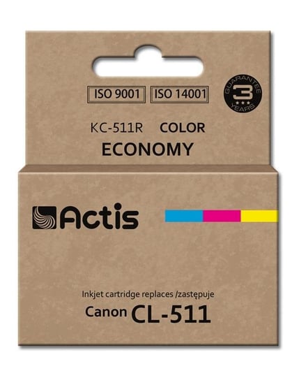 Tusz ACTIS KC-511R Standard, błękitny, purpurowy, żółty, 12 ml, CL-511 Actis