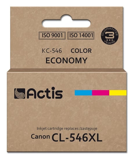 Tusz Actis KC-546 (zamiennik Canon CL-546XL; Supreme; 15 ml; 180 stron; czerwony, niebieski, żółty). Actis
