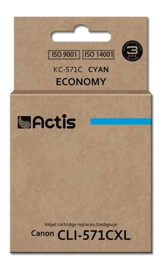 Tusz ACTIS KC-571C Standard, błękitny, 12 ml, CLI-571C Actis