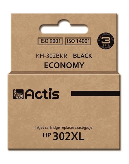 Tusz ACTIS KH-302BKR Premium, czarny, 15 ml, 302XL F6U68AE Actis