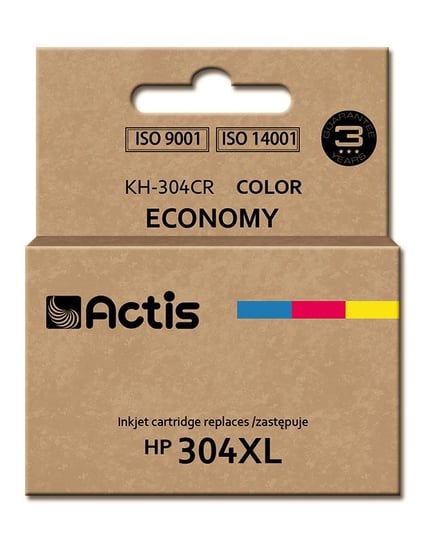 Tusz ACTIS KH-304CR, błękitny, purpurowy, żółty, 18 ml Actis