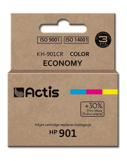 Tusz ACTIS KH-901CR Standard, błękitny, purpurowy, żółty, 15 ml, CC656AE Actis