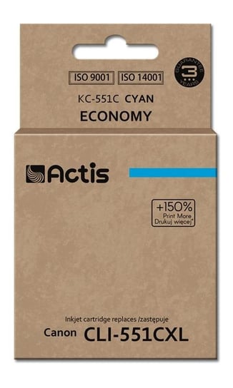 Tusz ACTIS Supreme KC-551C, błękitny, 10 ml, CLI-551C Actis