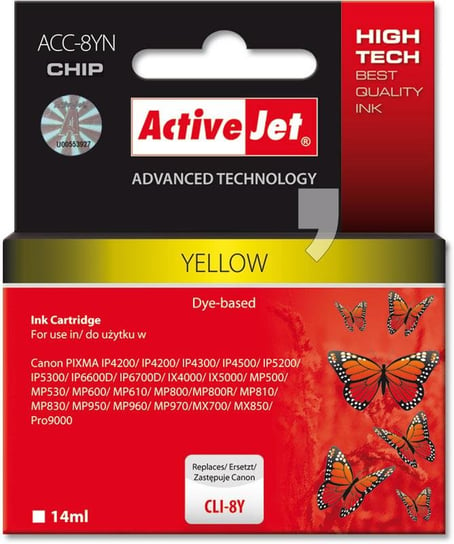 Tusz ACTIVEJET ACC-8Y yellow do drukarki Canon Activejet
