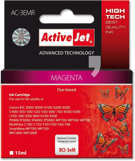 Tusz ACTIVEJET ACR-3eM magenta do drukarek Canon Activejet