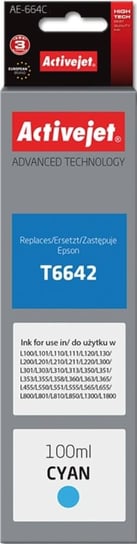 Tusz ACTIVEJET AE-664C (Epson T6642), niebieski, 100 ml Activejet
