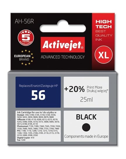 Tusz ACTIVEJET czarny do drukarki HP Activejet