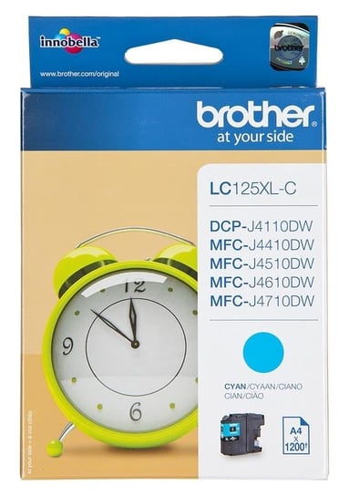 Tusz BROTHER LC125XLC, błękitny, LC-125XLC Brother