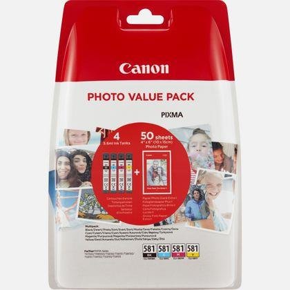 Tusz CANON CLI-581 Photo Value, czarny/czerwony/błękitny/żółty, 5.6 ml Canon