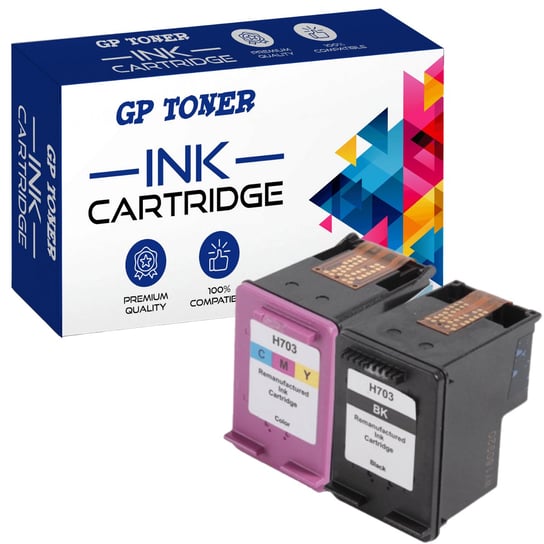 Tusz do HP 703XL DeskJet Ink Advantage D730 F735 K109a K209a K510a Czarny + Kolor GP TONER