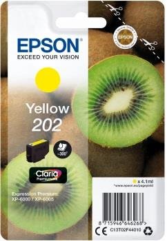 Tusz EPSON 202 Claria Premium, żółty, 4.1 ml Epson