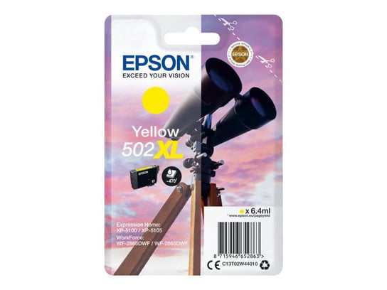 Tusz Epson 502XL Yellow C13T02W44010 470 stron Epson