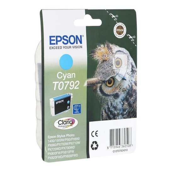 Tusz EPSON C13T07924010, błękitny, 11 ml Epson