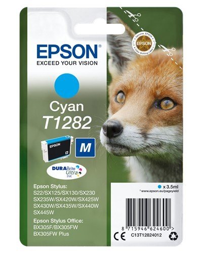 Tusz EPSON C13T12824012, błękitny, 3.5 ml Epson