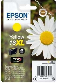 Tusz EPSON C13T18144012, żółty, 6.6 ml Epson