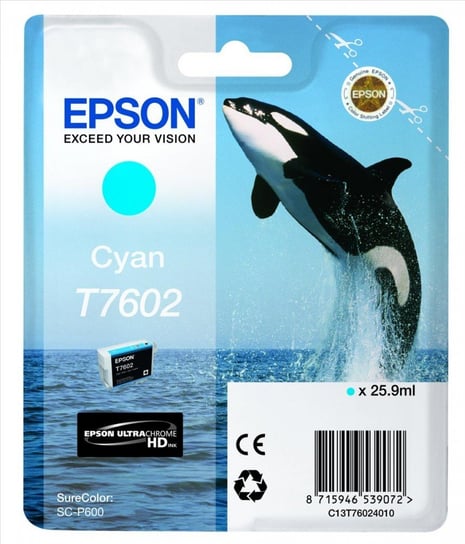 Tusz EPSON C13T76024010 UltraChrome HD, błękitny, 25.9 ml Epson