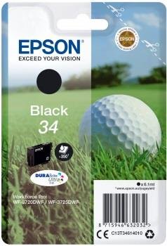 Tusz EPSON golf ball 34XL, 6,1 ml, czarny Epson