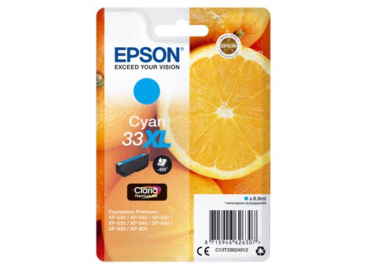 Tusz EPSON Singlepack Cyan 33XL Claria Premium Ink Epson
