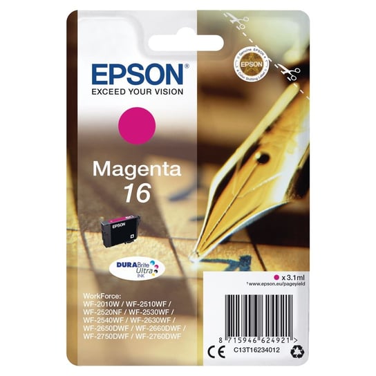 Tusz EPSON T1623 DURABrite, purpurowy, 3.1 ml Epson