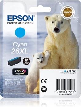 Tusz EPSON T2632 XL, błękitny, 9.7 ml Epson