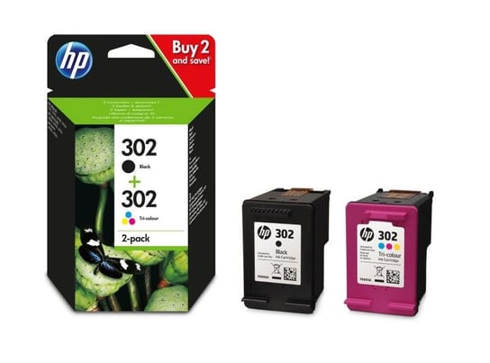 Tusz HP 302 X4D37AE, 1 x 3,5 ml, 1 x 4 ml, czarny + kolor HP