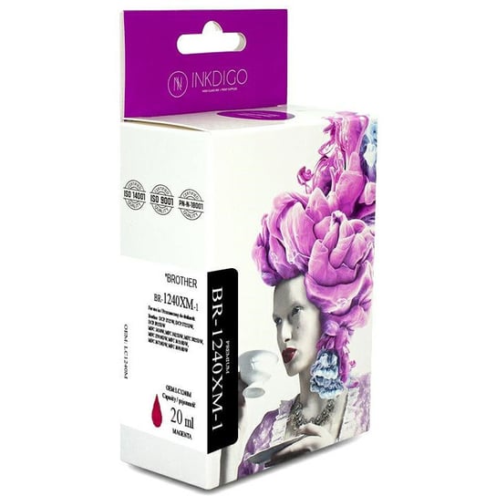 Tusz INKDIGO (BR-1240XM-1) purpurowy 20ml zamiennik BROTHER (LC1240M) Inkdigo