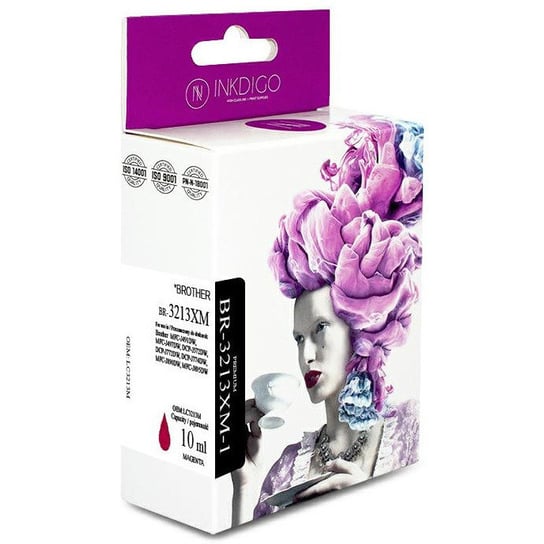 Tusz INKDIGO (BR-3213XM-1) purpurowy 10ml zamiennik BROTHER (LC3213M) Inkdigo