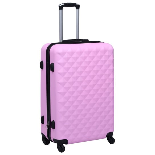 Twarda walizka na kółkach, różowa, ABS vidaXL