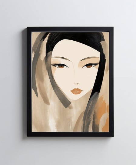 Twarz kobiety w stylu Japandi - 40x50 cm - Bez ramy Harmony Posters