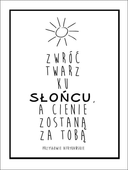 Twarz ku Słońcu - plakat 60x80 cm / AAALOE Inna marka