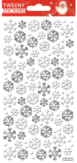 Tweeny Pienne Naklejki Świąteczne Srebrne Płatki Śniegu Grupo Erik