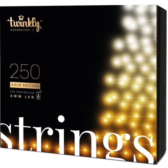 Twinkly Strings, inteligentne lampki choinkowe, 250 diod AWW, 20 m, biały Twinkly