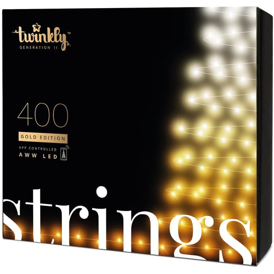 Twinkly Strings, inteligentne lampki choinkowe, 400 diod AWW, 32 m, biały Twinkly