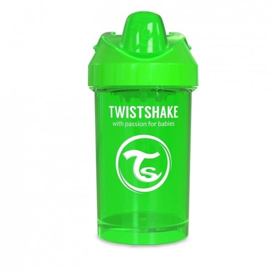 Twistshake, Kubek niekapek z mikserem do owoców, Zielony, 300 ml Twistshake