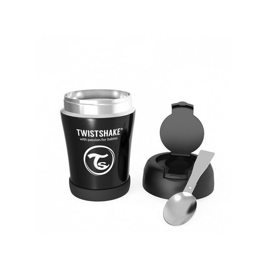 Twistshake Pojemnik termiczny na jedzenie Czarny - 350 ml Twistshake