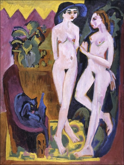 Two Nudes in a Room, Ernst Ludwig Kirchner - plakat 40x60 cm Galeria Plakatu