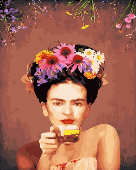 Twoje Hobby, malowanie po numerach, Frida z kawą Twoje Hobby