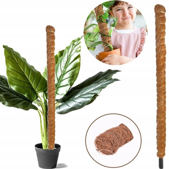 Tyczka kokosowa Palik- Podpora kokos na rośliny- kwiaty 50cm śr.2,5 cm Inna marka