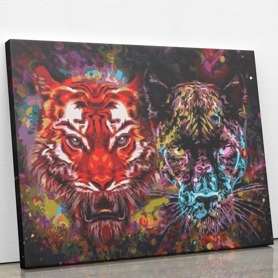 Tygrys i puma - Malowanie po numerach 50x40 cm ArtOnly