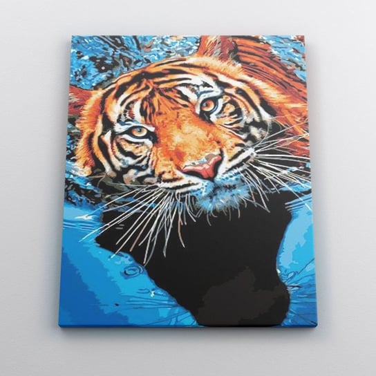 Tygrys w kąpieli - malowanie po numerach 40x50 cm ArtOnly