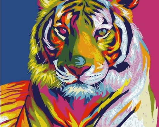 Tygrys W Kolorach - Malowanie Po Numerach 50 X 40 Cm ArtOnly