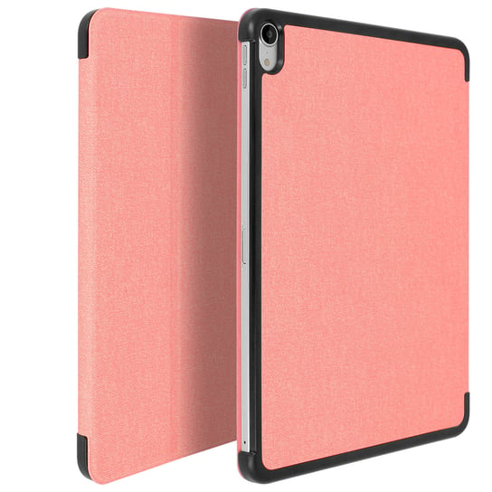 Tylna obudowa Apple iPad Pro 11 2018 w kolorze satynowej skóry z funkcją stojaka w kolorze różowym Dux Ducis
