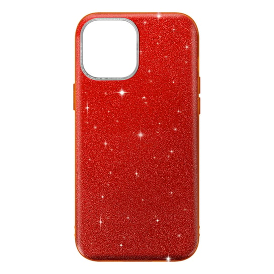 Tylna obudowa Apple iPhone 12 Pro Max Glitter Zdejmowana Sztywna silikonowa czerwona Avizar